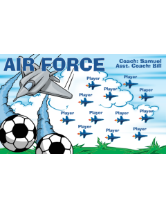 Air Force Soccer Fabric Team Banner E-Z Order
