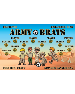 Army Brats Soccer Fabric Team Banner E-Z Order