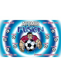 Atomic Fusion Soccer 9oz Fabric Team Banner E-Z Order