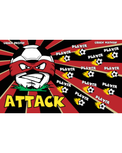 Attack Soccer Fabric Team Banner E-Z Order