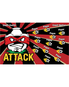 Attack Soccer 9oz Fabric Team Banner E-Z Order