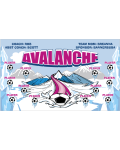 Avalanche Soccer 9oz Fabric Team Banner E-Z Order