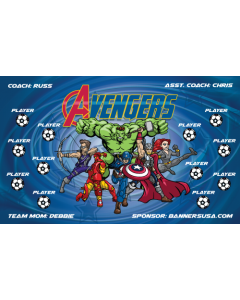 Avengers Soccer Fabric Team Banner E-Z Order