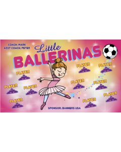 Ballerinas Soccer 9oz Fabric Team Banner DIY Live Designer