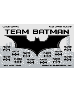 Team Batman Soccer 9oz Fabric Team Banner E-Z Order