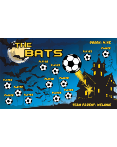 Bats Soccer 9oz Fabric Team Banner E-Z Order