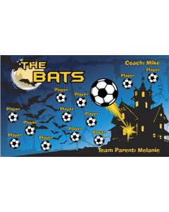 Bats Soccer 9oz Fabric Team Banner E-Z Order