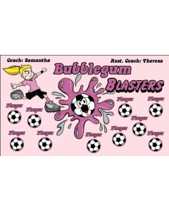 Bubblegum Blasters Soccer 9oz Fabric Team Banner E-Z Order