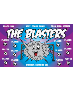 Blasters Soccer 9oz Fabric Team Banner E-Z Order