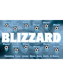 Blizzard Soccer 9oz Fabric Team Banner E-Z Order