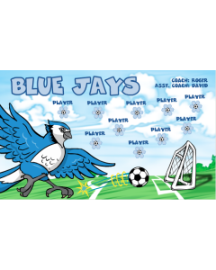 Blue Jays Soccer 9oz Fabric Team Banner E-Z Order