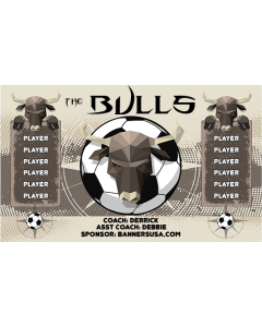 Bulls Soccer 9oz Fabric Team Banner E-Z Order