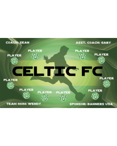 Celtic FC Soccer 9oz Fabric Team Banner E-Z Order