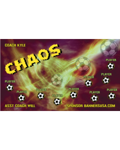 Chaos Soccer 9oz Fabric Team Banner E-Z Order