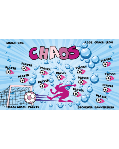 Chaos Soccer 9oz Fabric Team Banner E-Z Order