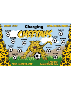Charging Cheetahs Soccer 9oz Fabric Team Banner E-Z Order