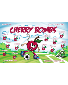 Cherry Bombs Soccer 9oz Fabric Team Banner E-Z Order