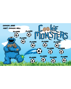 Cookie Monsters Soccer 9oz Fabric Team Banner E-Z Order
