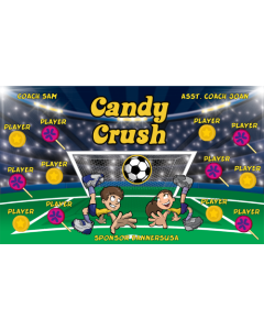 Candy Crush Soccer 9oz Fabric Team Banner E-Z Order