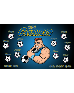 Blue Crushers Soccer 9oz Fabric Team Banner E-Z Order