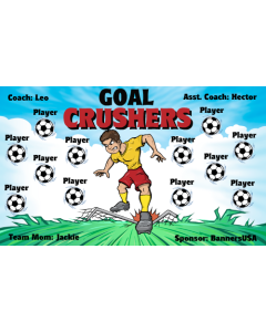 Goal Crushers Soccer 9oz Fabric Team Banner E-Z Order