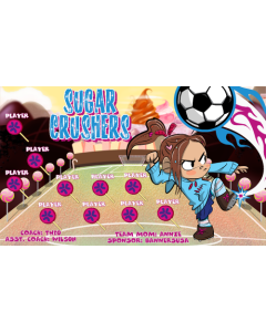Sugar Crushers Soccer 9oz Fabric Team Banner E-Z Order