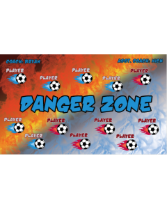Danger Zone Soccer 9oz Fabric Team Banner E-Z Order