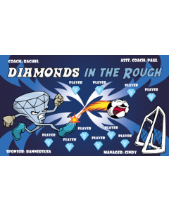 Diamonds In the Rough Soccer 9oz Fabric Team Banner E-Z Order