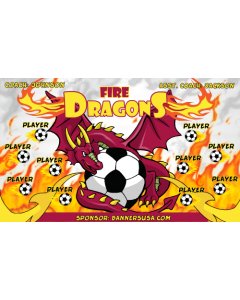 Fire Dragons Soccer 9oz Fabric Team Banner E-Z Order