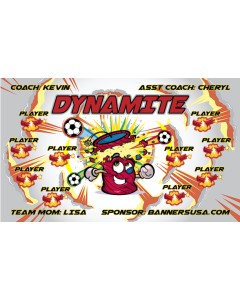 Dynamite Soccer 9oz Fabric Team Banner E-Z Order