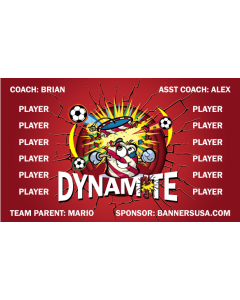 Dynamite Soccer 9oz Fabric Team Banner E-Z Order