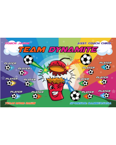 Team Dynamite Soccer 9oz Fabric Team Banner E-Z Order