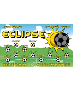 Eclipse Soccer 9oz Fabric Team Banner E-Z Order