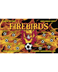 Firebirds Soccer 9oz Fabric Team Banner E-Z Order
