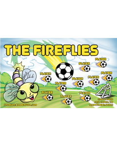 Fireflies Soccer 9oz Fabric Team Banner E-Z Order