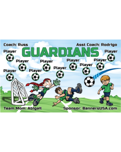 Guardians Soccer 9oz Fabric Team Banner E-Z Order