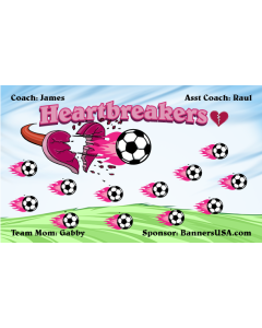 Heartbreakers Soccer 9oz Fabric Team Banner E-Z Order