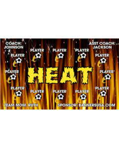 Heat Soccer 9oz Fabric Team Banner E-Z Order