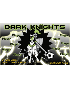 Dark Knights Soccer 9oz Fabric Team Banner E-Z Order