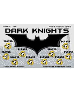 Darks Knights Soccer 9oz Fabric Team Banner E-Z Order