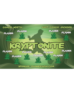 Kryptonite Soccer 9oz Fabric Team Banner E-Z Order