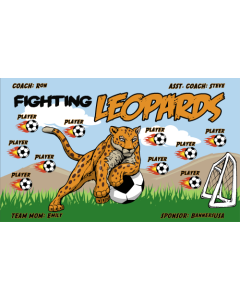 Fighting Leopards Soccer 9oz Fabric Team Banner E-Z Order