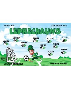 Leprechauns Soccer 9oz Fabric Team Banner E-Z Order