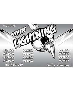 White Lightning Soccer 9oz Fabric Team Banner E-Z Order