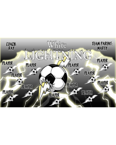 White Lightning Soccer 9oz Fabric Team Banner E-Z Order