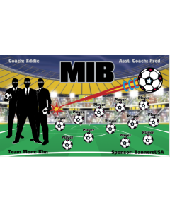 MIB Soccer 9oz Fabric Team Banner E-Z Order