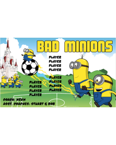 Bad Minions Soccer 9oz Fabric Team Banner E-Z Order