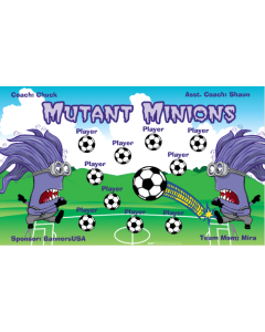 Mutant Minions Soccer 9oz Fabric Team Banner E-Z Order