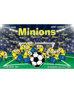 Minions Soccer 9oz Fabric Team Banner E-Z Order