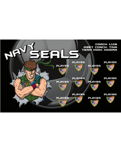 Navy Seals Soccer 9oz Fabric Team Banner E-Z Order